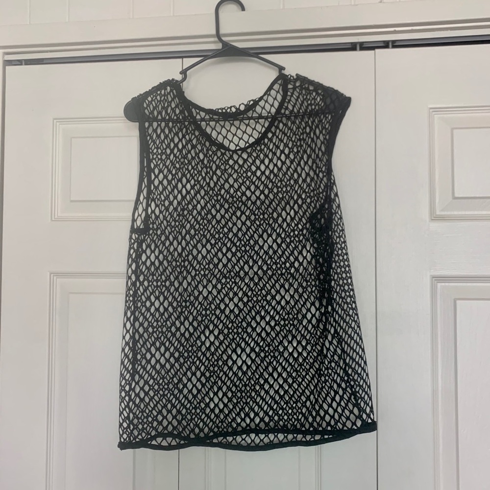 Black Mesh Shirt